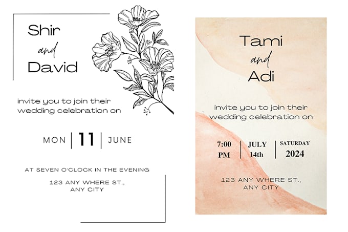 Design the perfect invitation for your wedding or event by Kerennataf24 ...