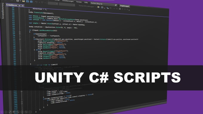 Write a c sharp script for your unity game by Mauricio_morin | Fiverr