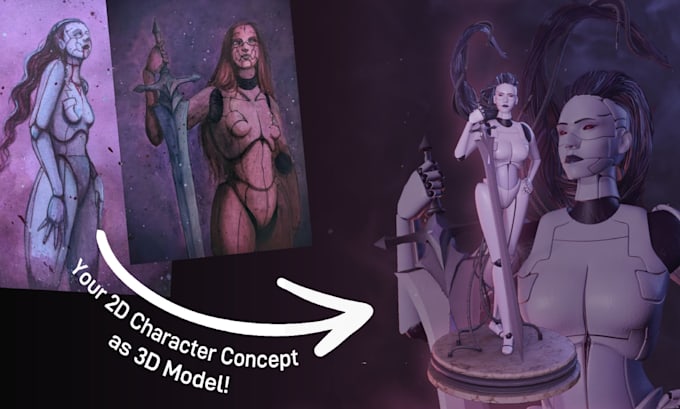 turn your 2d concept into a 3d character