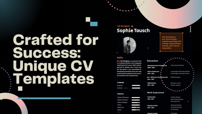 Unique cv templates just for you by Sophiecch Fiverr Unique cv templates just for you by Sophiecch Fiverr