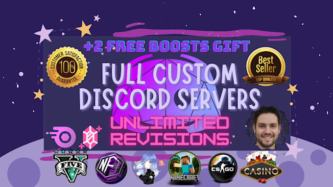 setup discord server setup gaming nft anime free boosts gift