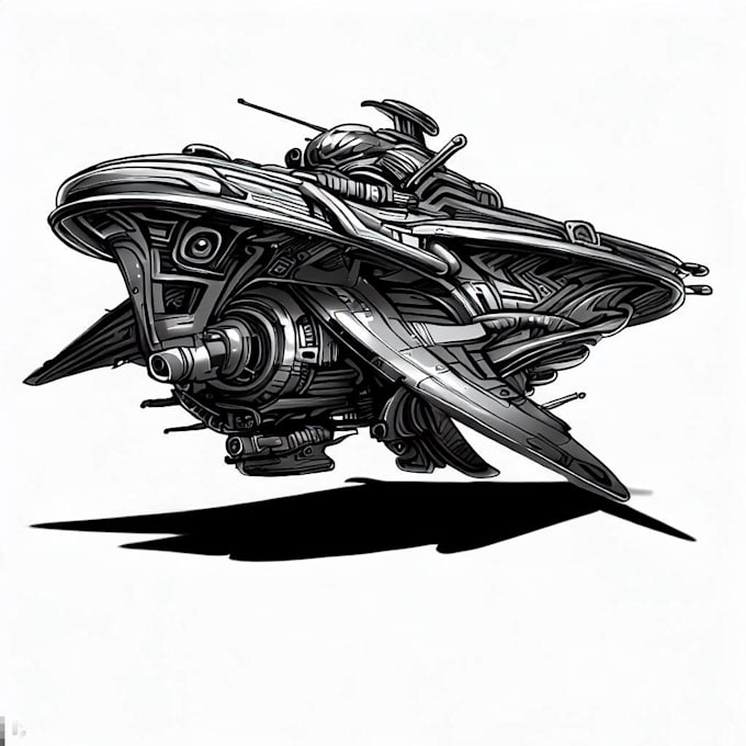 Draw you sci fi and spaceship design by Malindamorrow86 | Fiverr