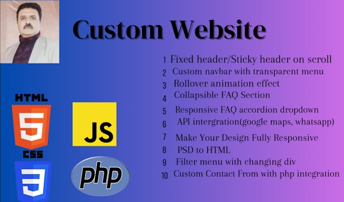 Make custom website in html css java and php by Shooterrao | Fiverr