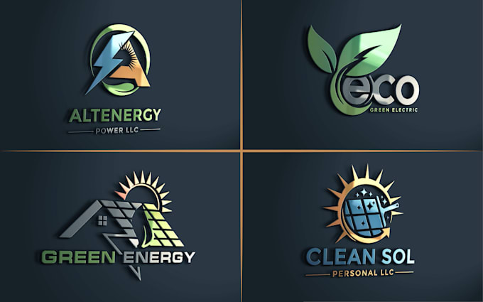 do eco energy, electrical , power and solar panel logo