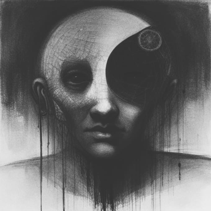 Draw insanely creepy faces by Lorenzopent | Fiverr