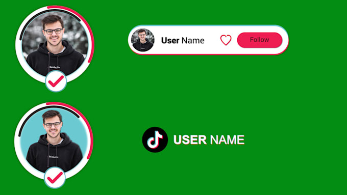 create a very unique tiktok follow animation