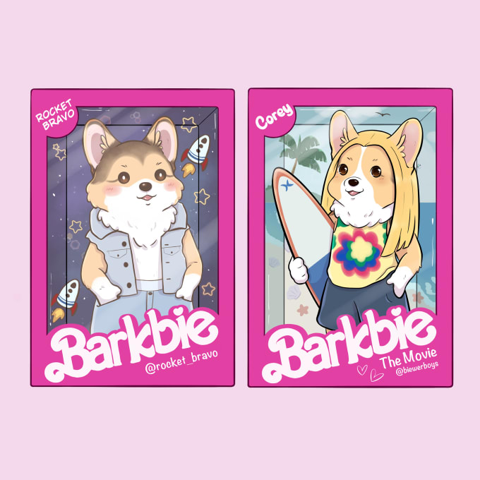 Draw cartoon pet dog in barbie box by Littlelillis