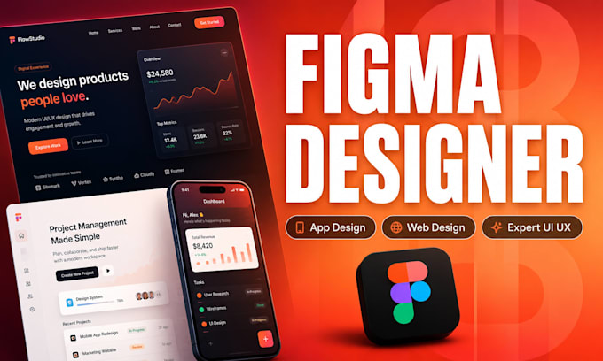 do UI UX for saas mobile app and website figma professional