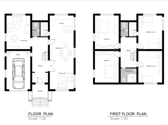 Draw Your Floor Plan In Autocad By Angelinamrvic31 Fiverr