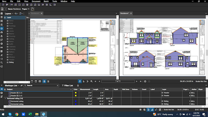 do construction estimate and material take off using planswift or bluebeam