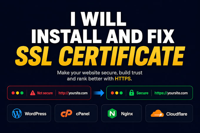 install SSL certificate and fix https errors