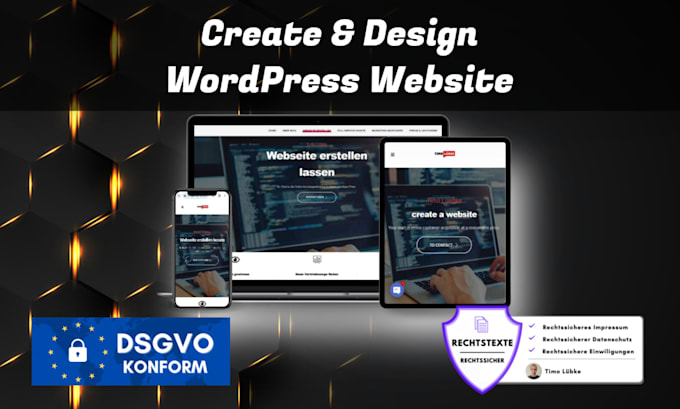 create and design wordpress website