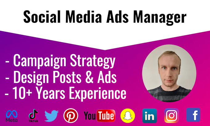 be your social media ads manager