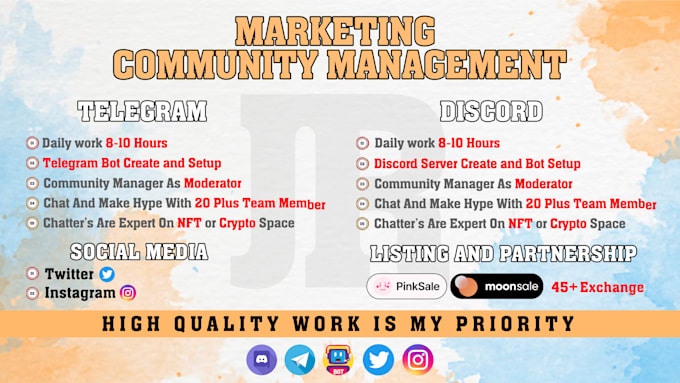 crypto memecoin community manager telegram, discord admin