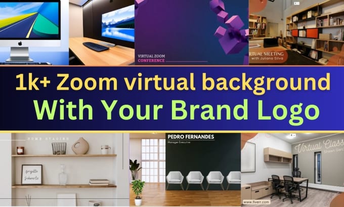 Design custom zoom virtual backgrounds elevate your presence with your logo by Ananyawpseo  Fiverr