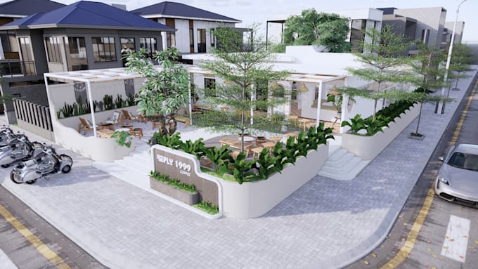 create 3d model and render realistic exterior