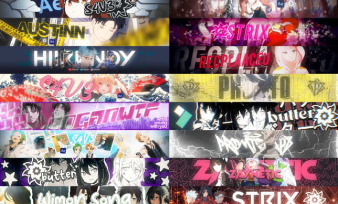 Design anime banner, twitter headers, youtube banner, vtuber by ...
