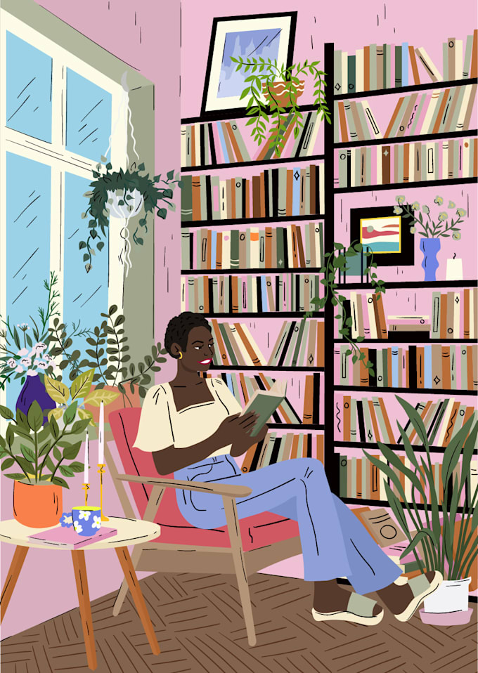draw colourful digital illustration