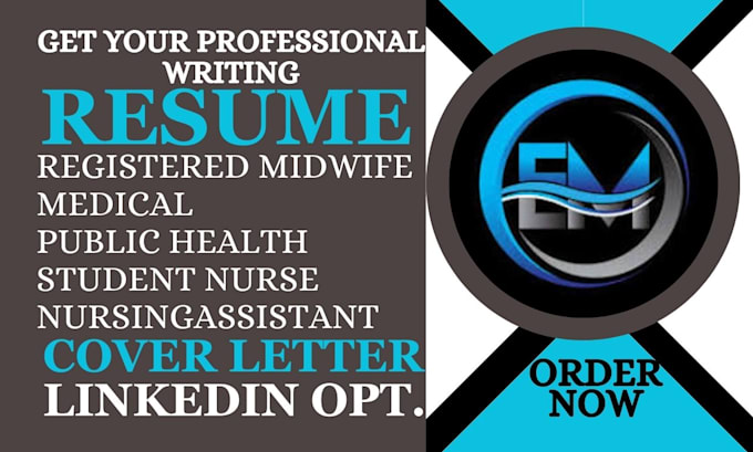 write resume for medical, caregiver charge nurse, chemist, public health and icu