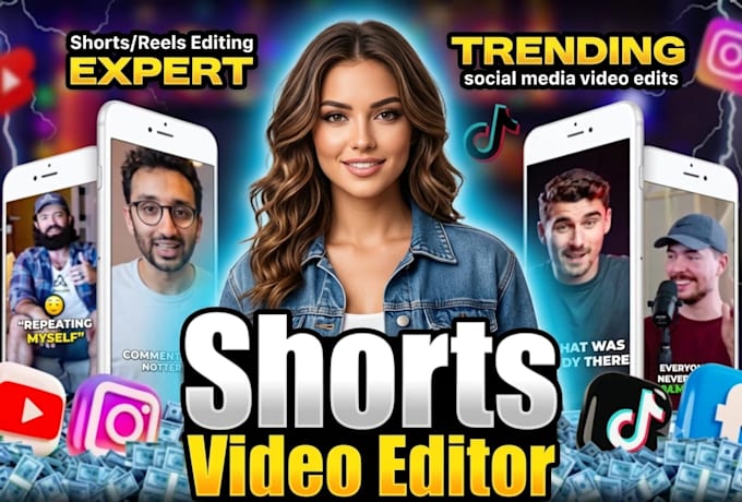 do video editing for instagram reels, youtube shorts and tiktok editing