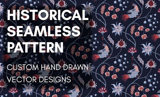 create hand drawn vector seamless pattern design