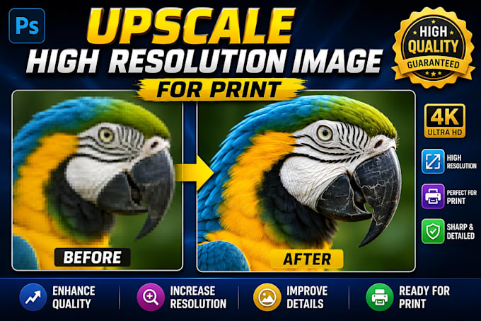 upscale high resolution image for print