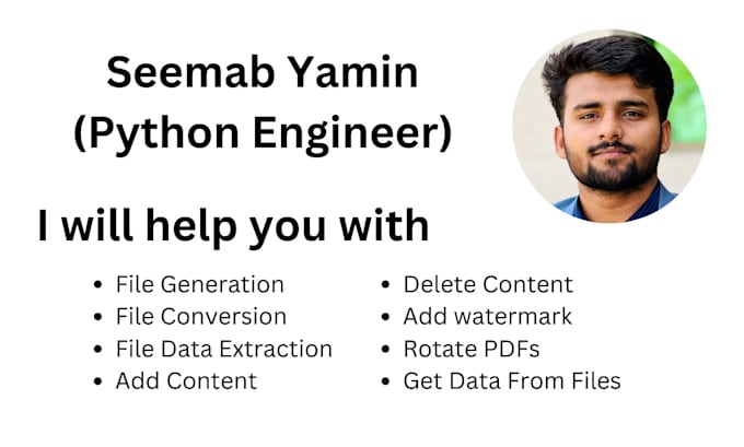 Write python scripts to generate documents by Seemabyamin | Fiverr