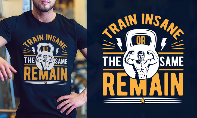 Do custom fitness workout t shirt design by Shahadat10ms Fiverr