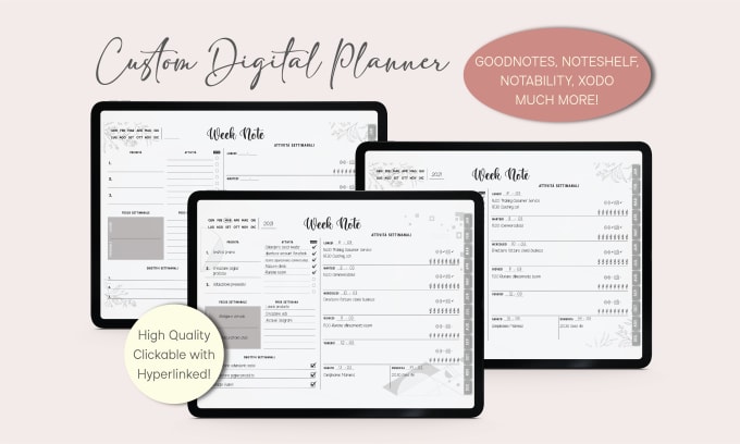do digital planner etsy planner journal calendar design