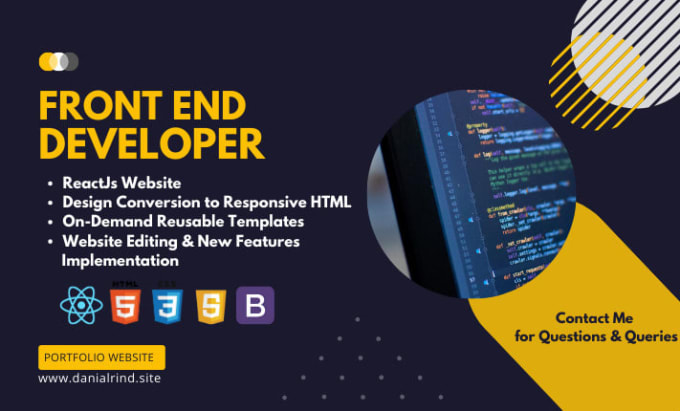 Be your reactjs html5 css and bootstrap web developer by Maqib149 | Fiverr