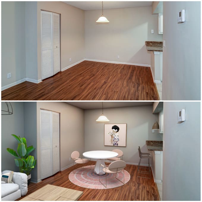 Do 3d virtual staging in sketchup and make realistic renders by Qatshum ...