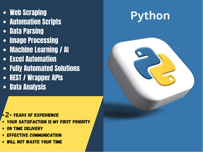 Do python coding, project, bug fixing, bots, crawler, etc by Dkwritingg ...