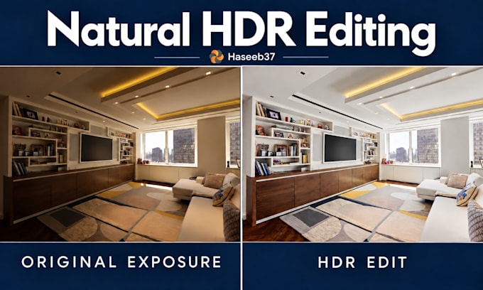 enhance real estate photos, single exposure and hdr