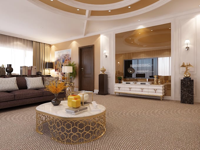 create realistic 3d interior design,3d modeling and rendering