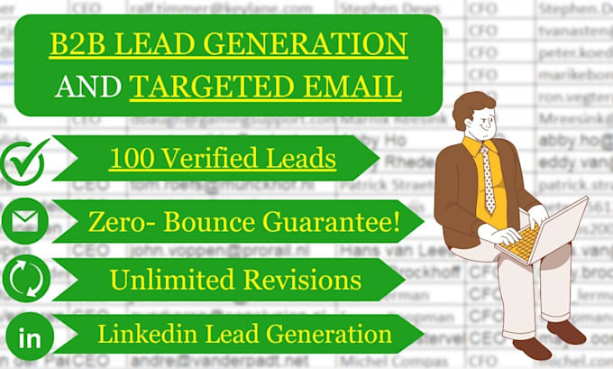 do linkedin research b2b lead generation and email list building
