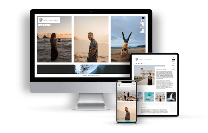 create fine art photography and artscape gallery website
