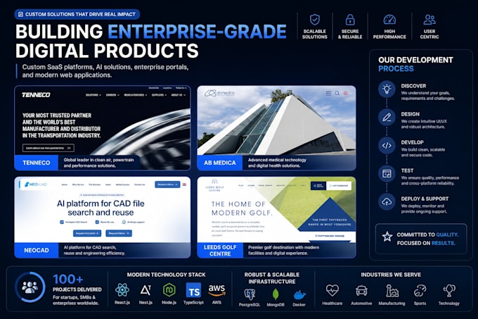 build a custom saas platform, ai solution, CRM, or mern web application
