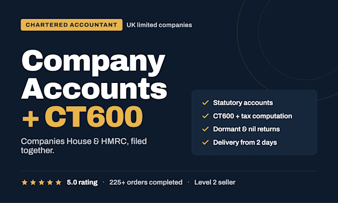 prepare UK company accounts and corporation tax return ct600