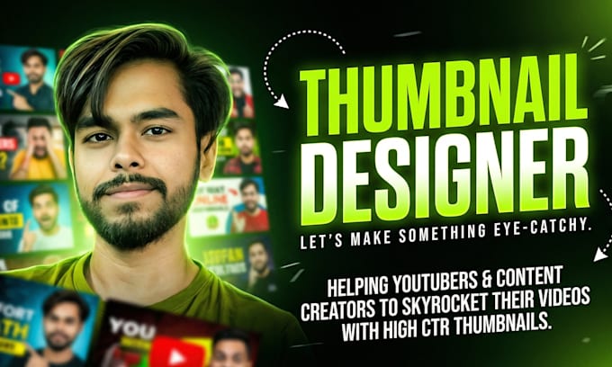 do attractive, clickbait, high CTR youtube thumbnail design