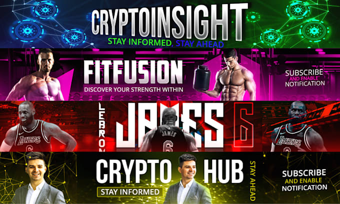design ultimate youtube banner art