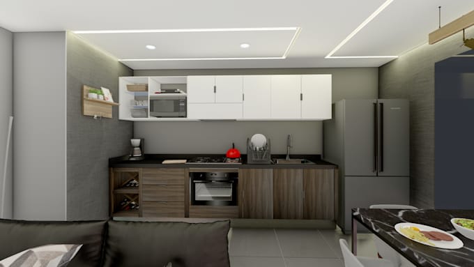 Design and rendering your kitchen by Francetm | Fiverr