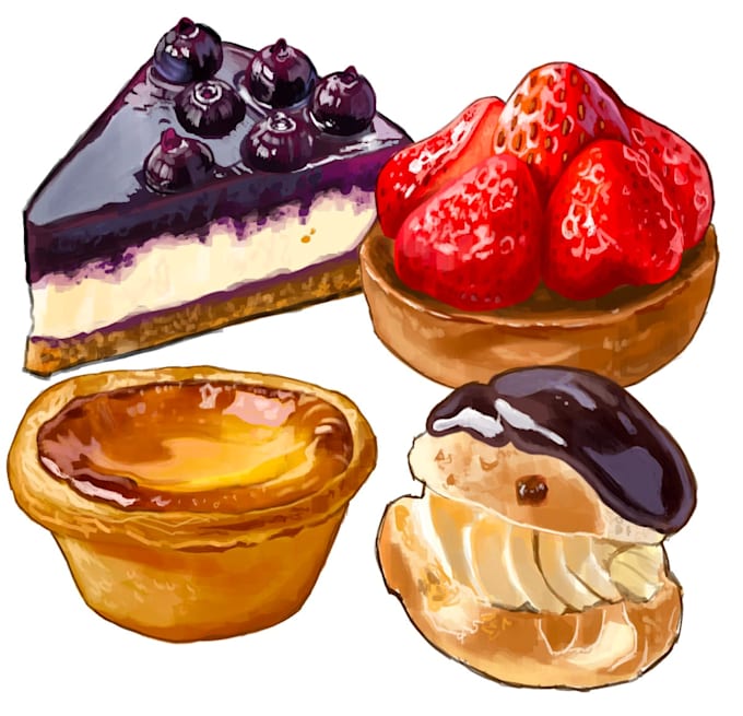 do food illustration for your game items