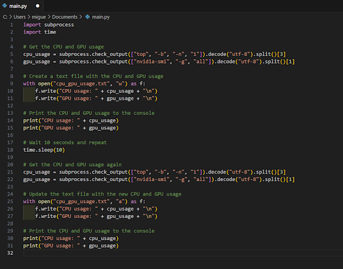 Code any automation in python for windows or linux by Miguelkaramx | Fiverr