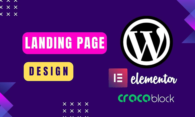 build landing page squeeze page or wordpress website by elementor and crocoblock