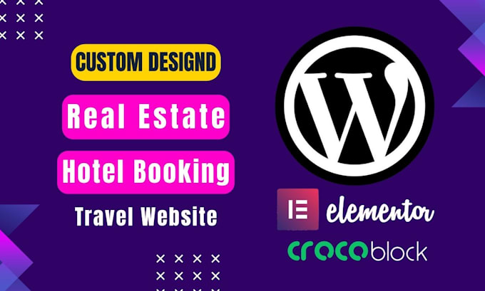 create hotel booking, travel, real estate website using elementor and crocoblock