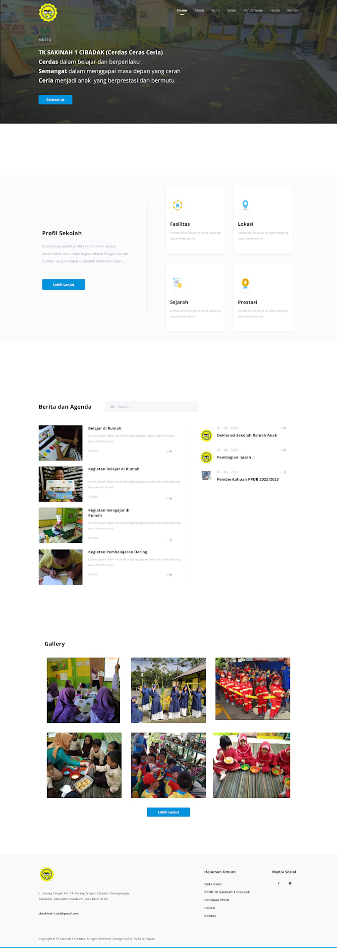 Sell this ui design school website by kozannn fiverr
