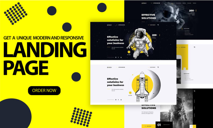 design a modern, creative, and responsive wordpress landing page