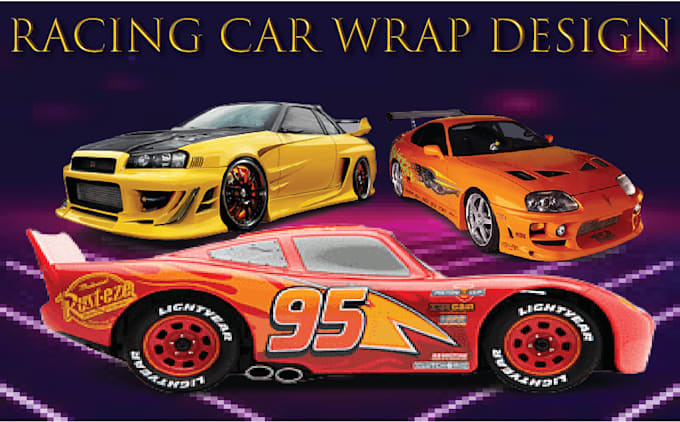 create a professional racing car wrap itasha wrap design