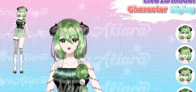 Draw and rig vtuber model 2d vtuber model live2d anime model by