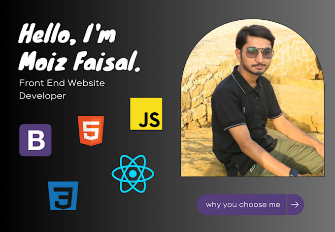 Be your front end web developer, html css javascript react by ...